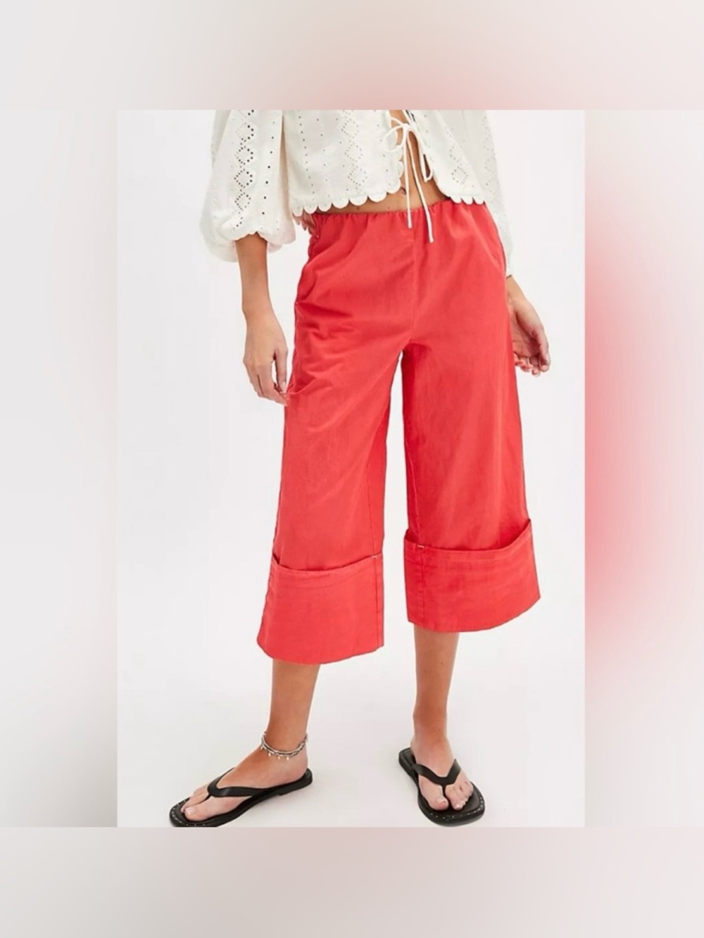 Free People Lula Pants- Flame Red